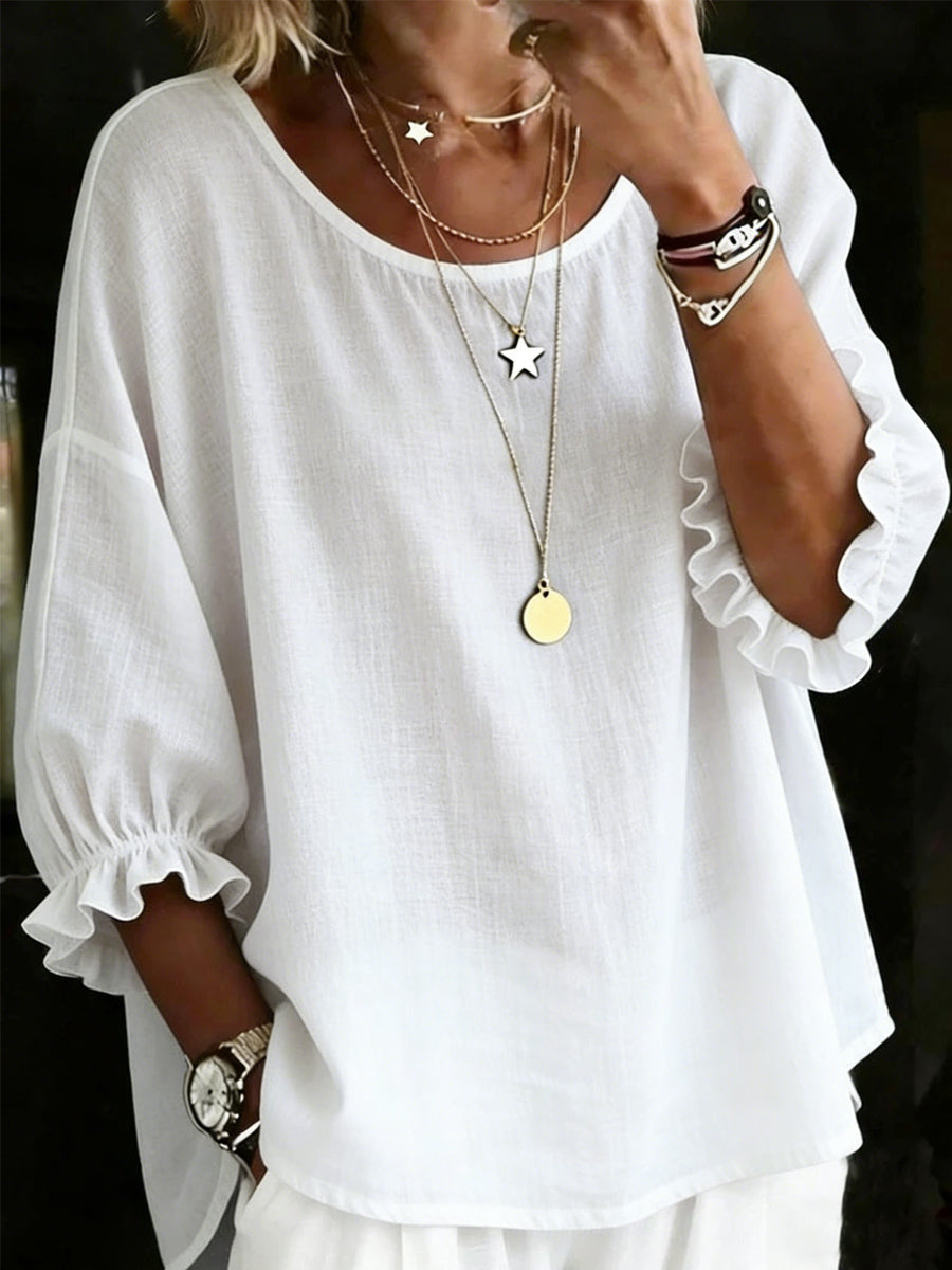 Women's Casual Elegant 3/4 Sleeve Shirt