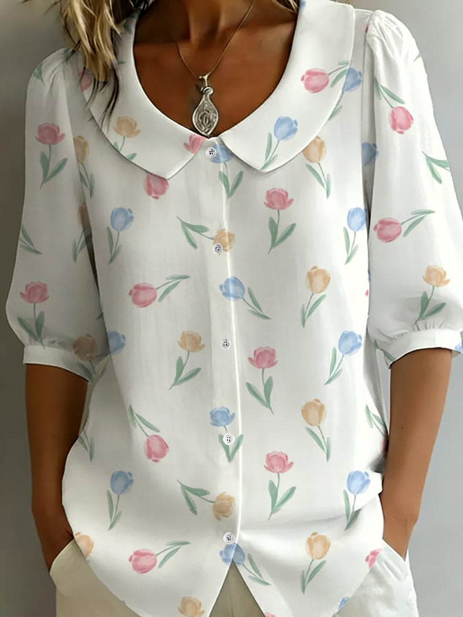 Women's Floral Print Casual Shirt