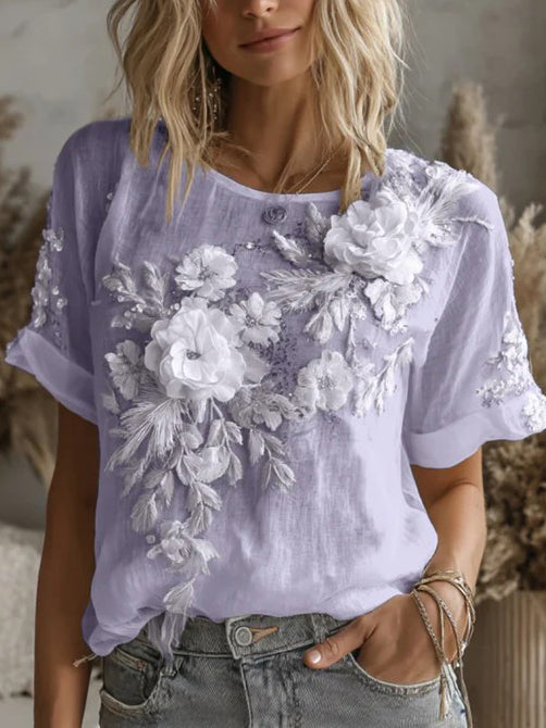 Women's Floral Printed T-shirt