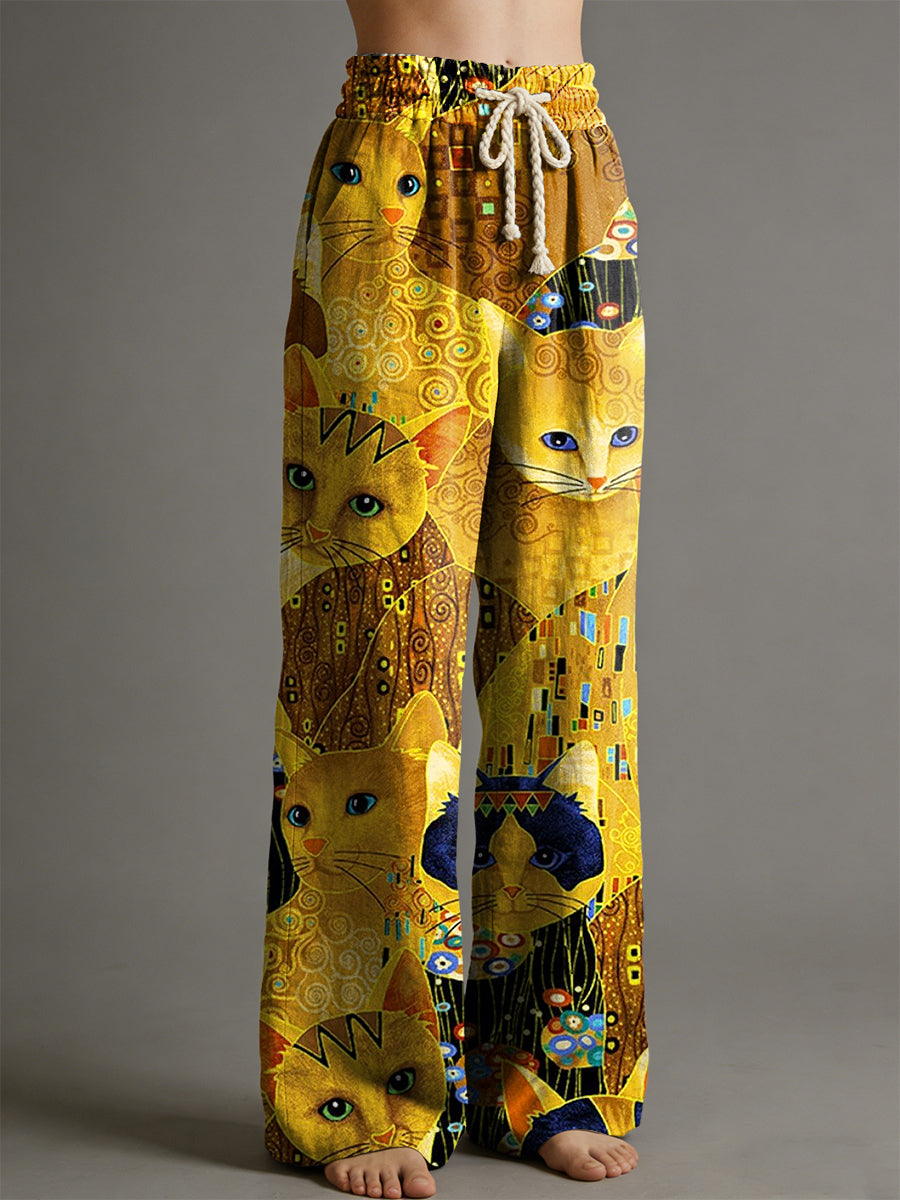 Women's Animal Art Print Trousers