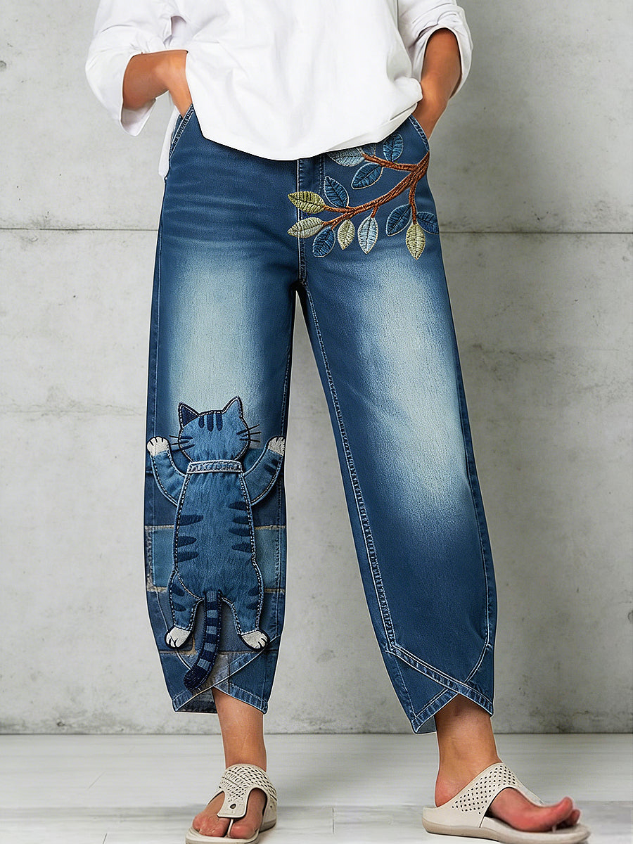 Women's Animal Art Print Trousers