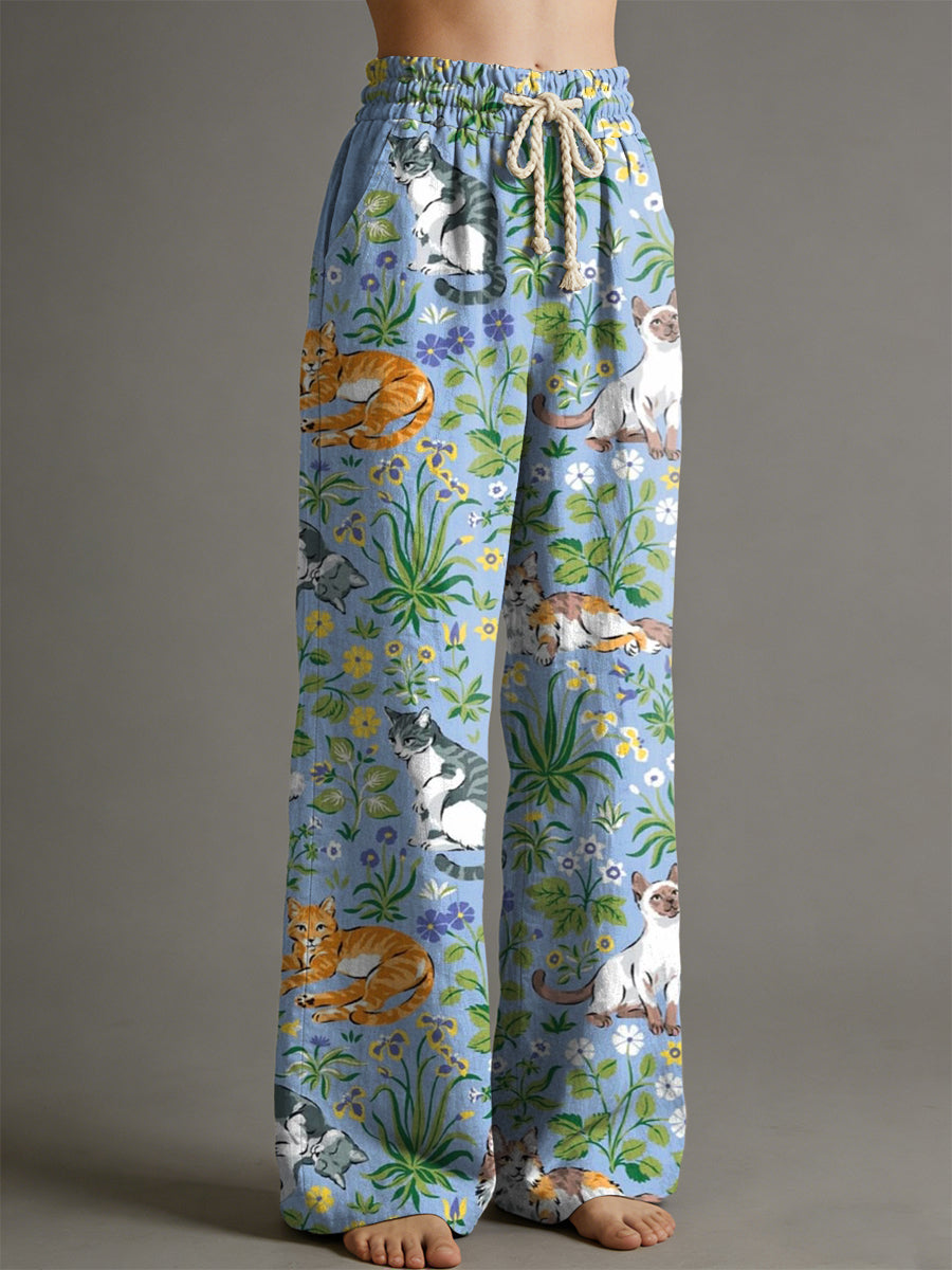 Women's Animal Art Print Trousers