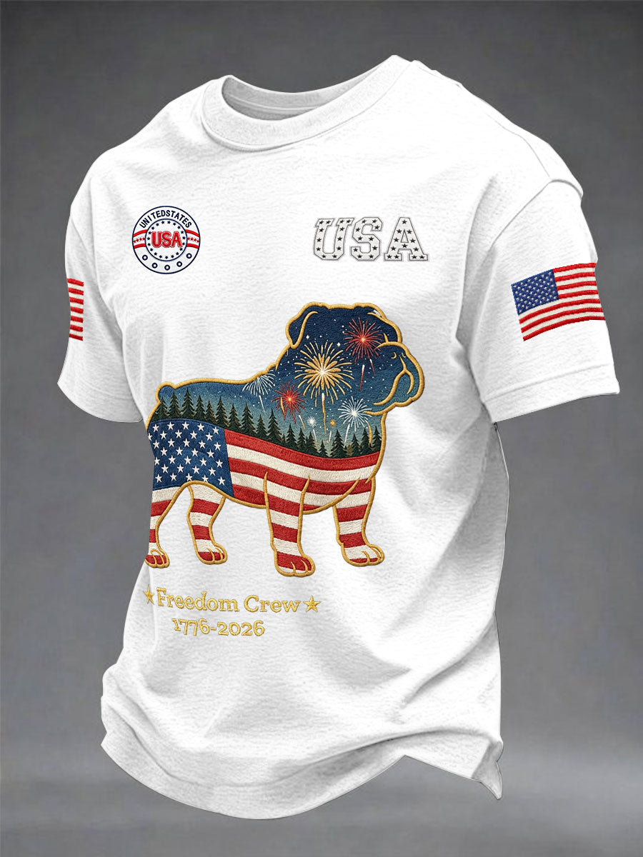 Men's Bulldog USA 1776-2026 short sleeves t-shirt