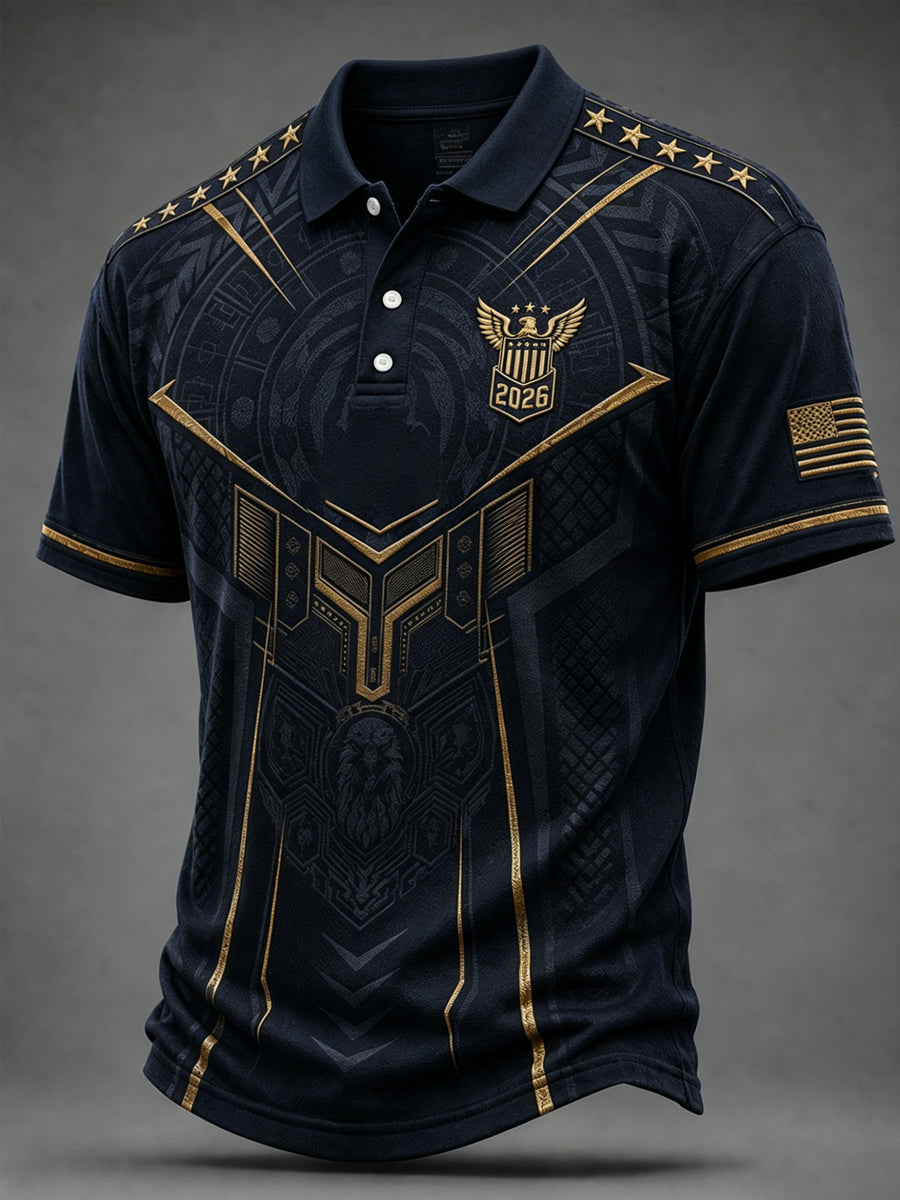 Men's Gift For Soccer Fans Print Casual Polo