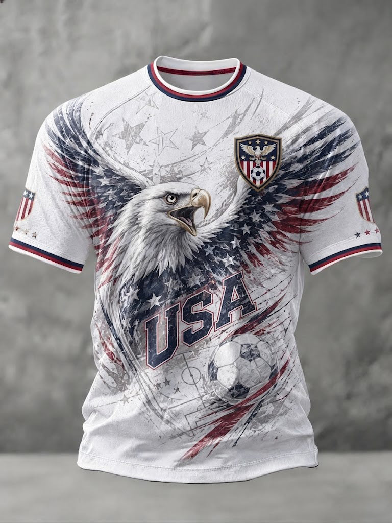 Men's USA Football Printed T-shirt