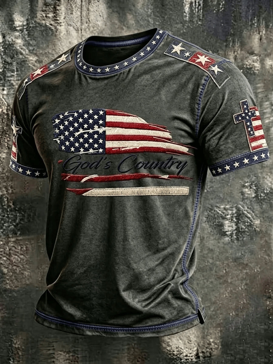 Men's God's Country Short Sleeves T-shirt