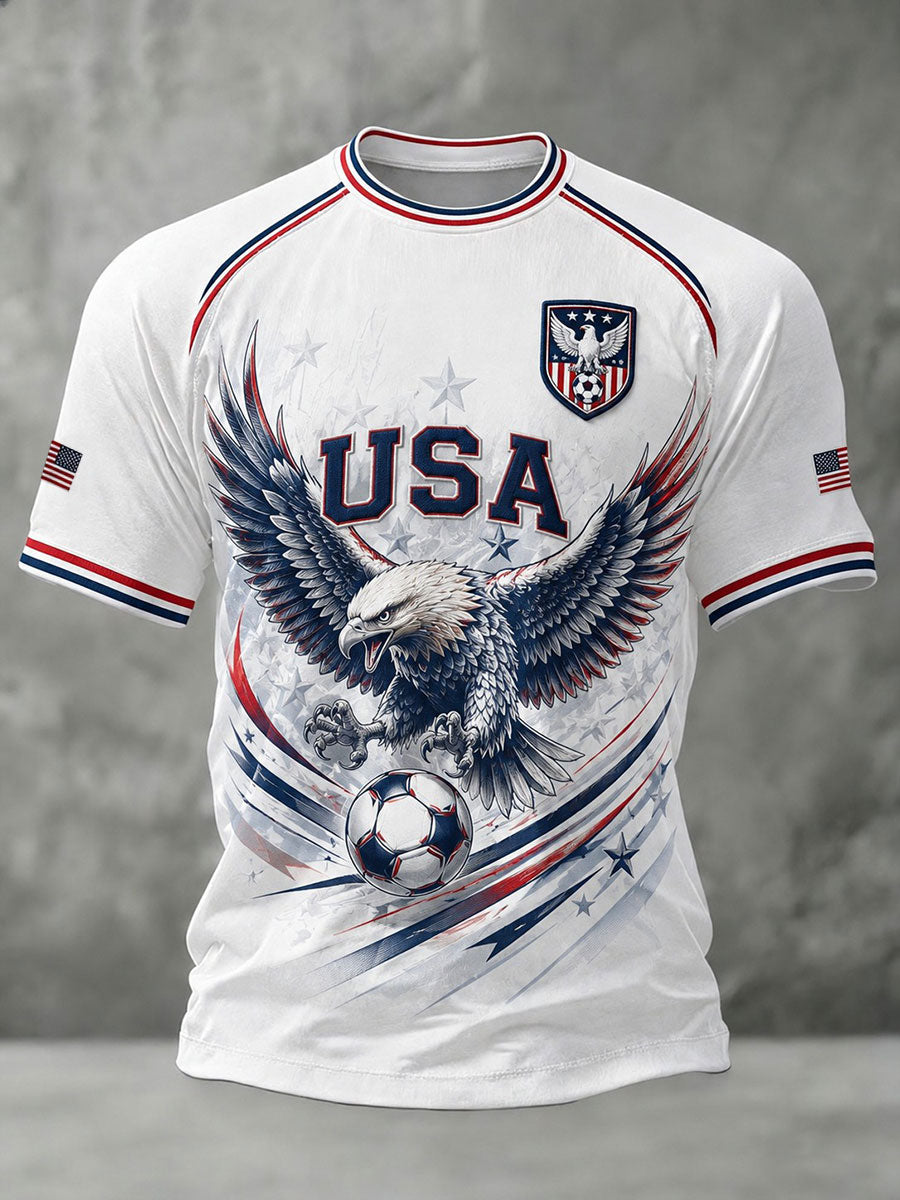 Men's USA Football Printed T-shirt