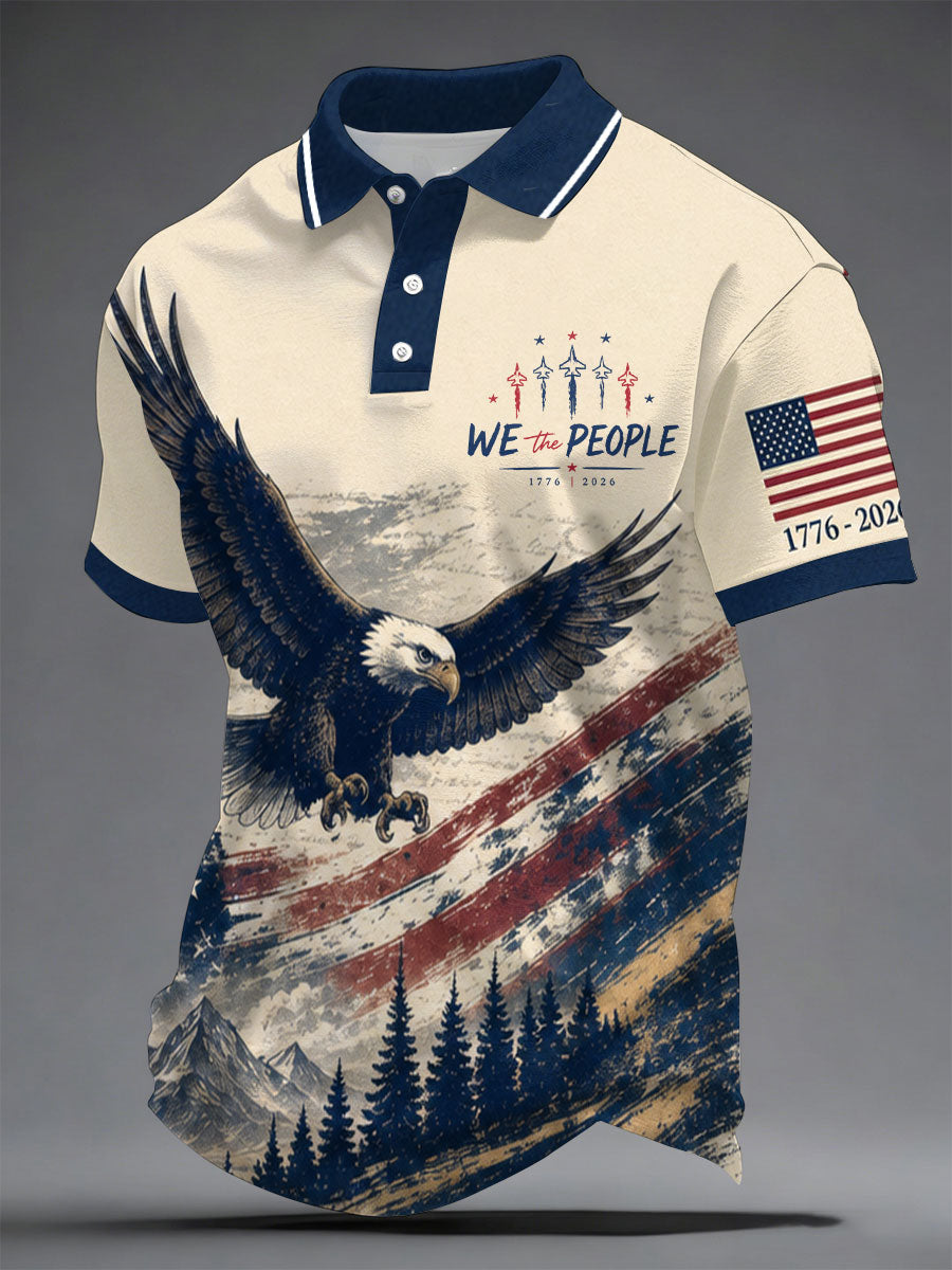 Men's USA 1776-2026 Printed Casual Top