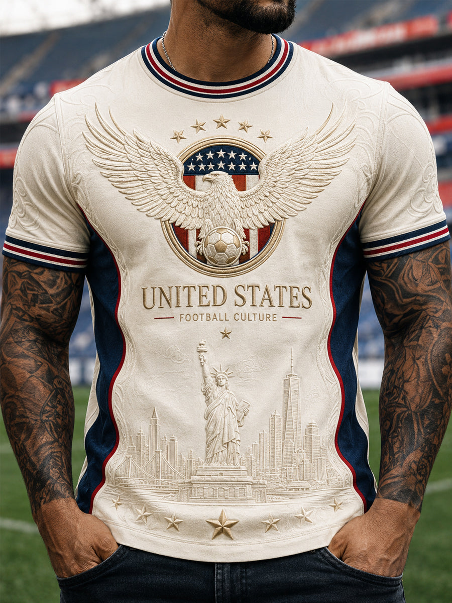 Men's Gift For Soccer Fans Print Casual Tee