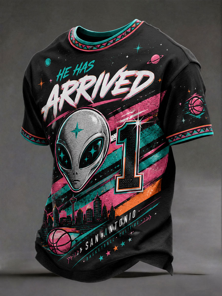 Men's Basketball 'He Has Arrived' Martian T-Shirts