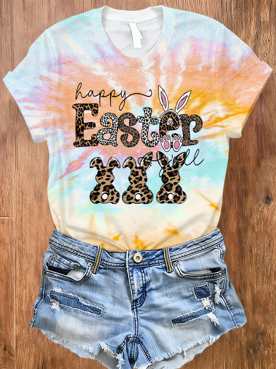 Women's Easter-Themed Printed T-Shirt