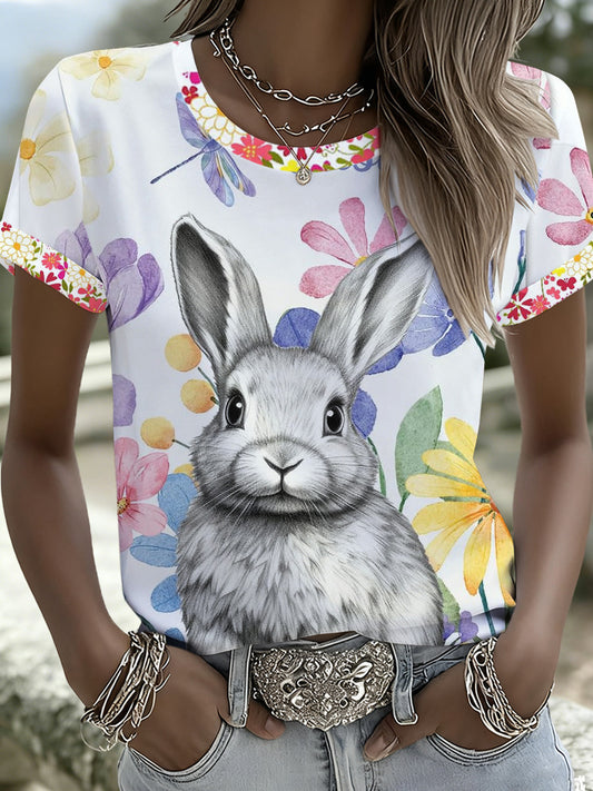 Women's Easter Commemorative Printed T-Shirt