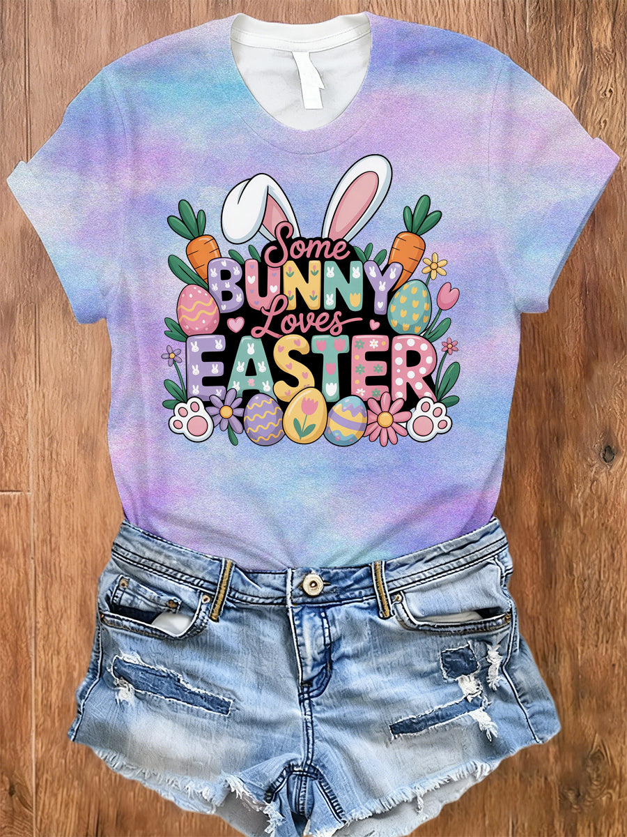 Women's Easter-Themed Printed T-Shirt