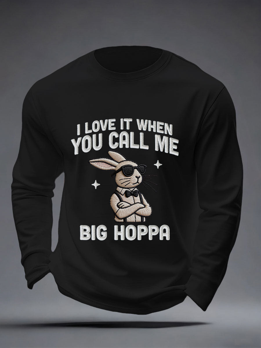 Men's Funny Easter Bunny Long Sleeve T-Shirt