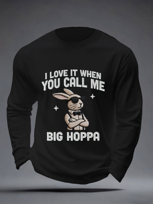Men's Funny Easter Bunny Long Sleeve T-Shirt