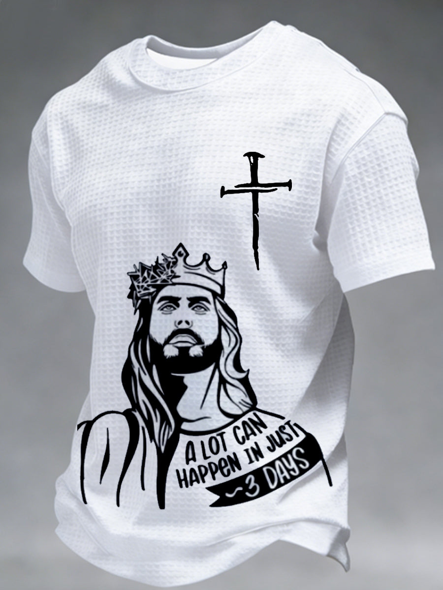 Men's A Lot Can Happen In 3 Days Waffle Short Sleeve