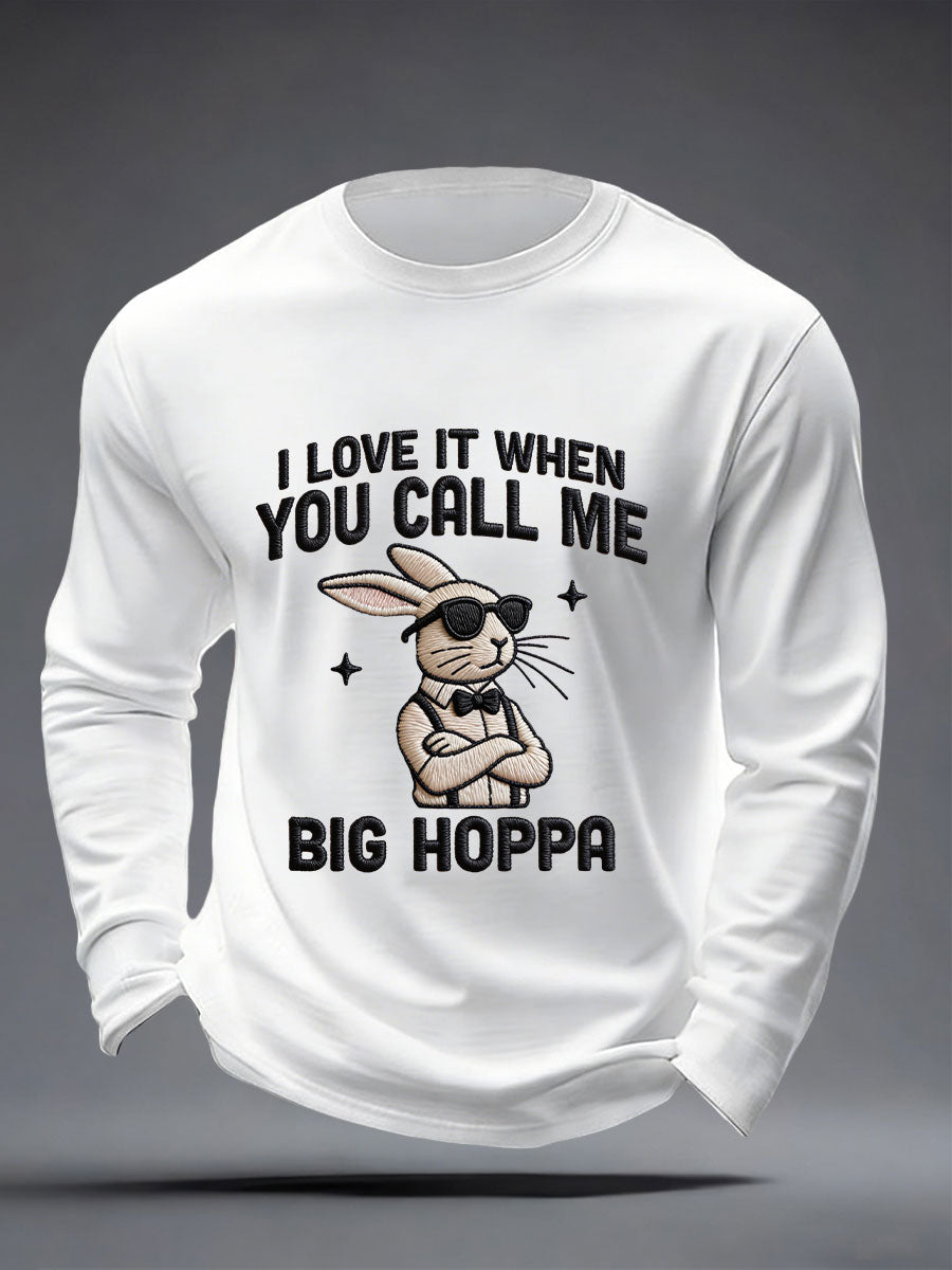 Men's Funny Easter Bunny Long Sleeve T-Shirt