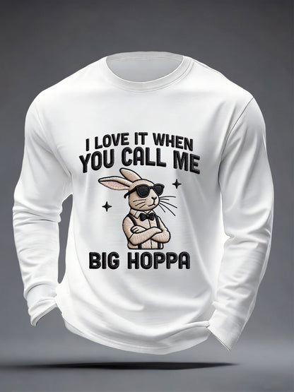 Men's Funny Easter Bunny Long Sleeve T-Shirt