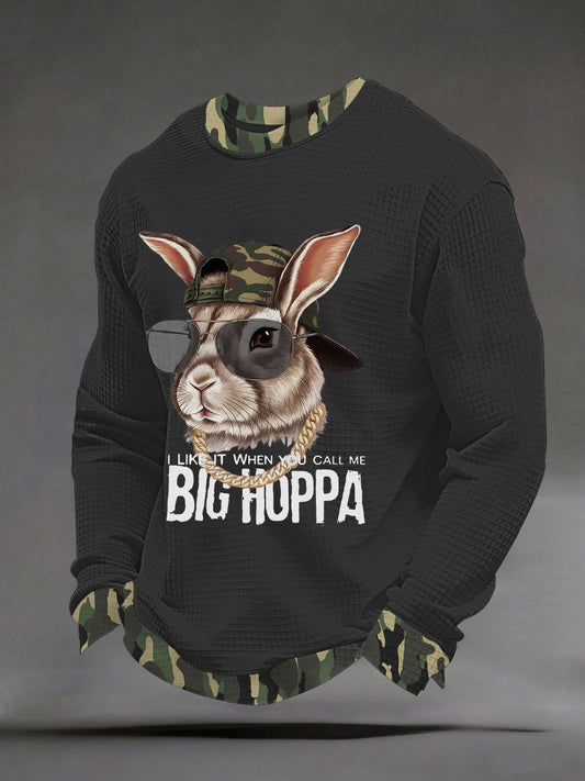 Men's Funny Easter Bunny Long Sleeve T-Shirt