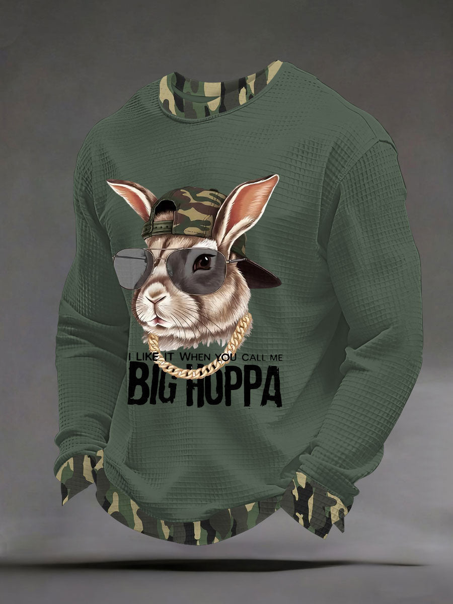 Men's Funny Easter Bunny Long Sleeve T-Shirt