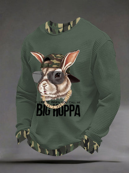 Men's Funny Easter Bunny Long Sleeve T-Shirt
