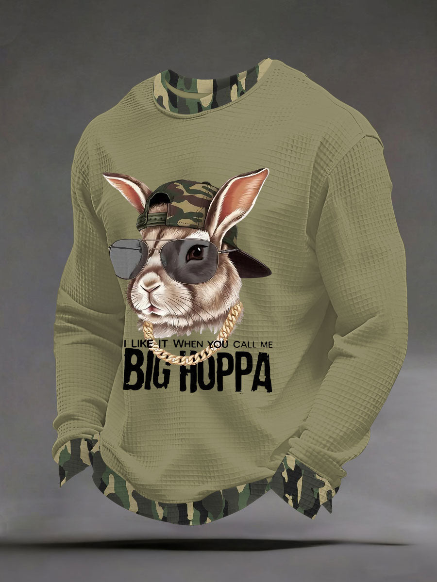 Men's Funny Easter Bunny Long Sleeve T-Shirt
