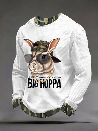 Men's Funny Easter Bunny Long Sleeve T-Shirt