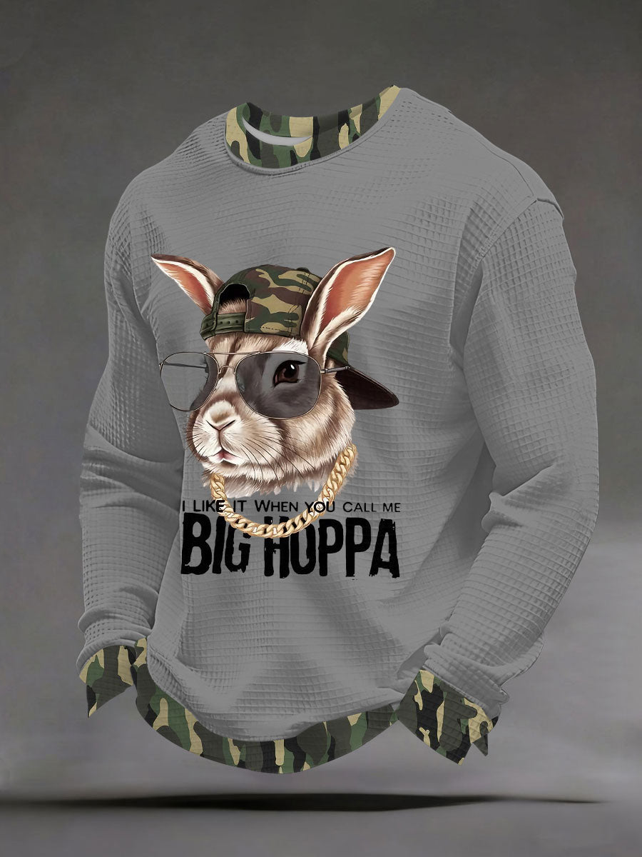 Men's Funny Easter Bunny Long Sleeve T-Shirt