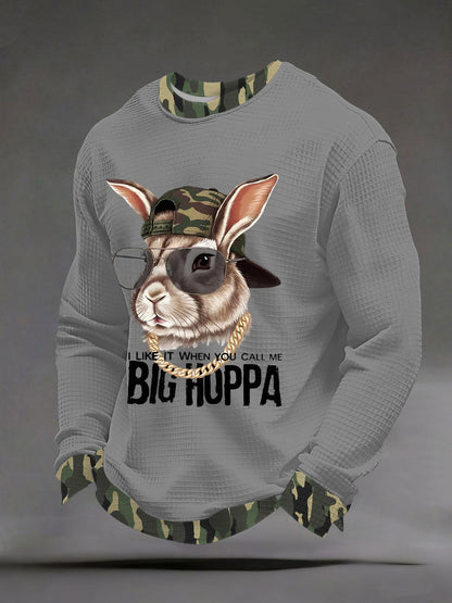 Men's Funny Easter Bunny Long Sleeve T-Shirt