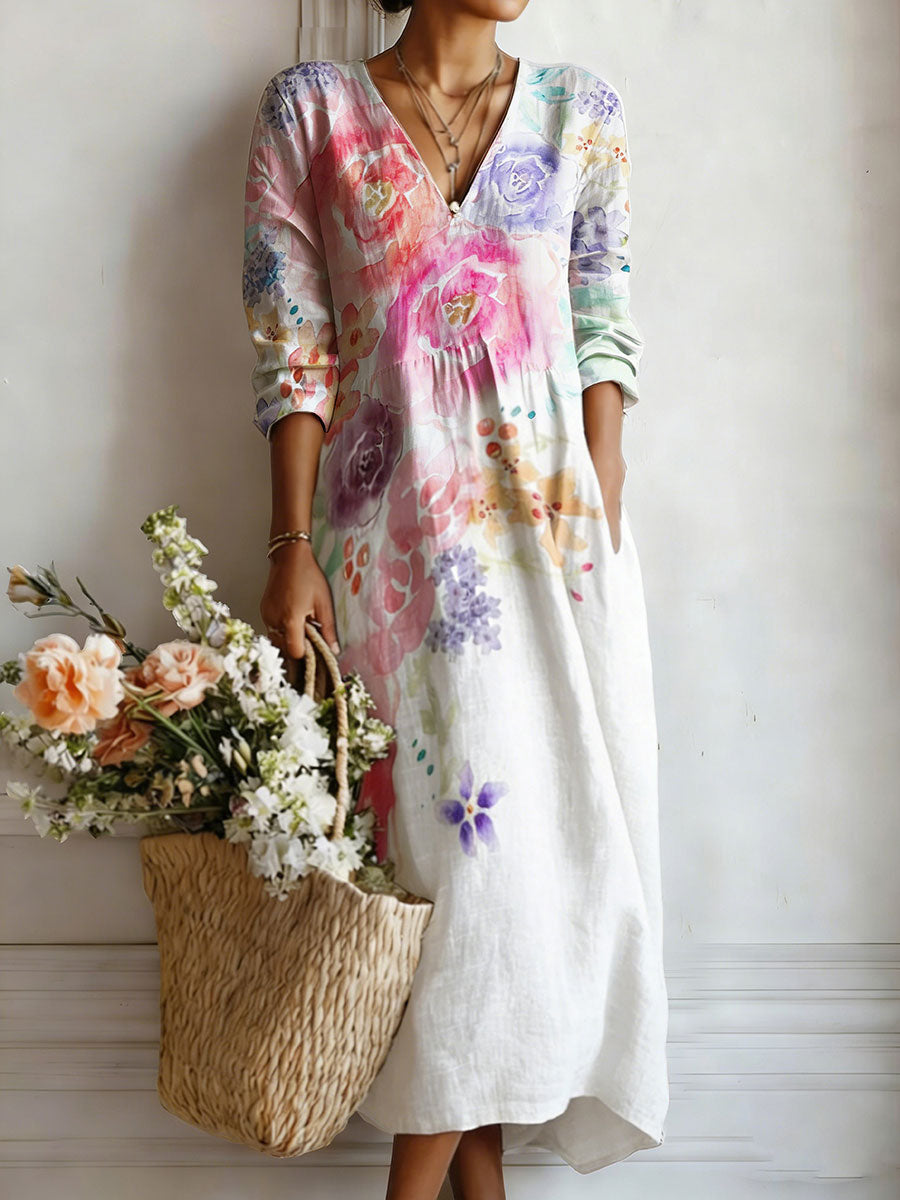 Women's Floral Art Print Dress