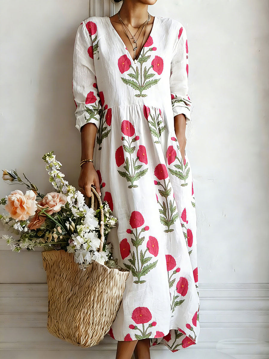 Women's Floral Art Print Dress