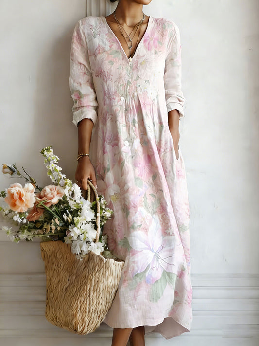 Women's Floral Art Print Dress
