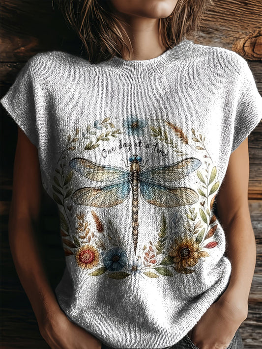 Women's Floral Art Retro One Day Printed Tops