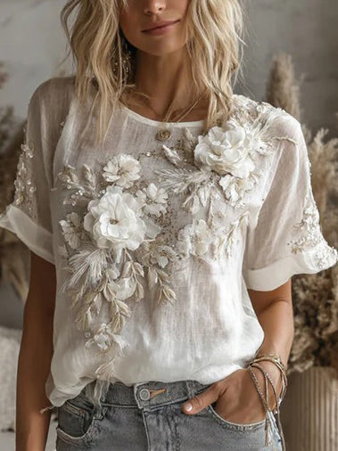 Women's Floral Printed T-shirt