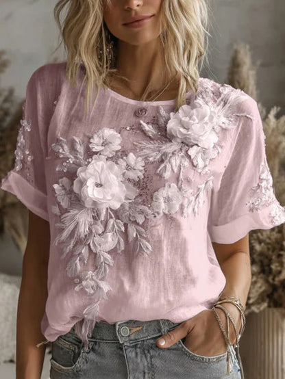 Women's Floral Printed T-shirt
