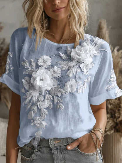 Women's Floral Printed T-shirt