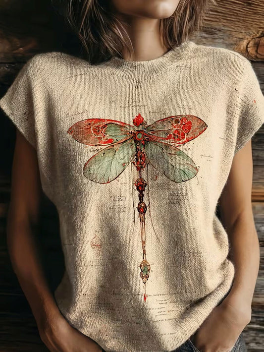 Women's Floral Art Retro Printed Tops