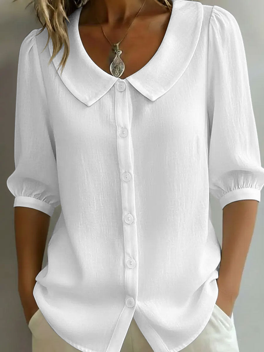 Women's Cotton and Linen Casual Shirt