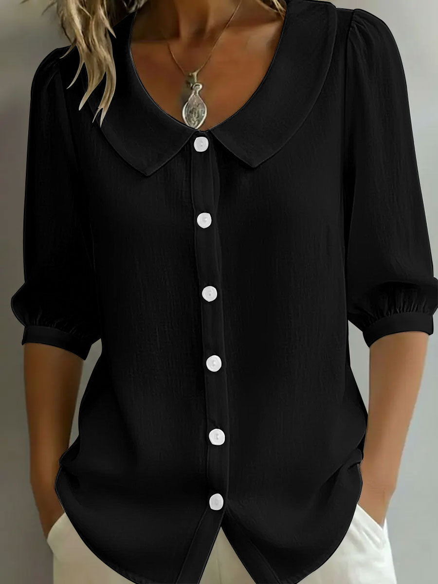Women's Cotton and Linen Casual Shirt