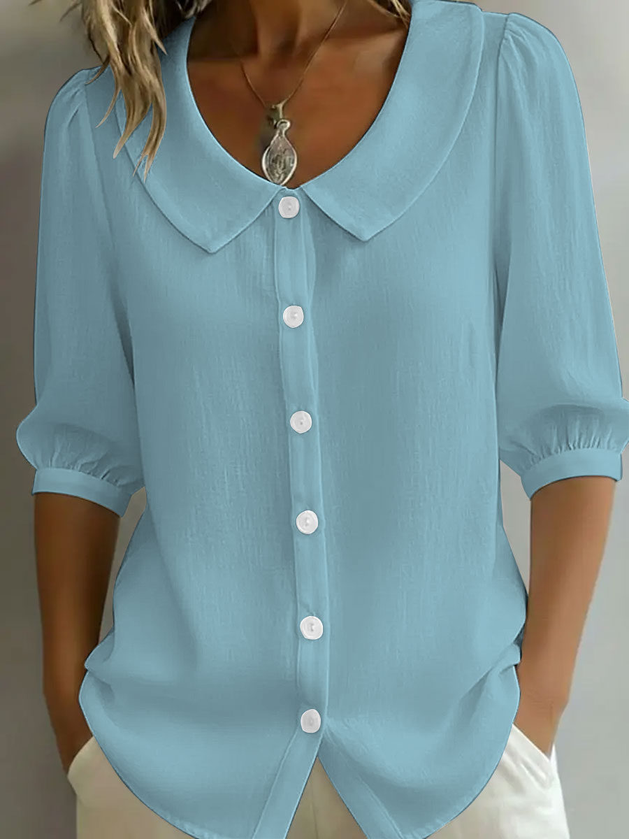 Women's Cotton and Linen Casual Shirt