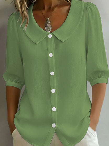 Women's Cotton and Linen Casual Shirt