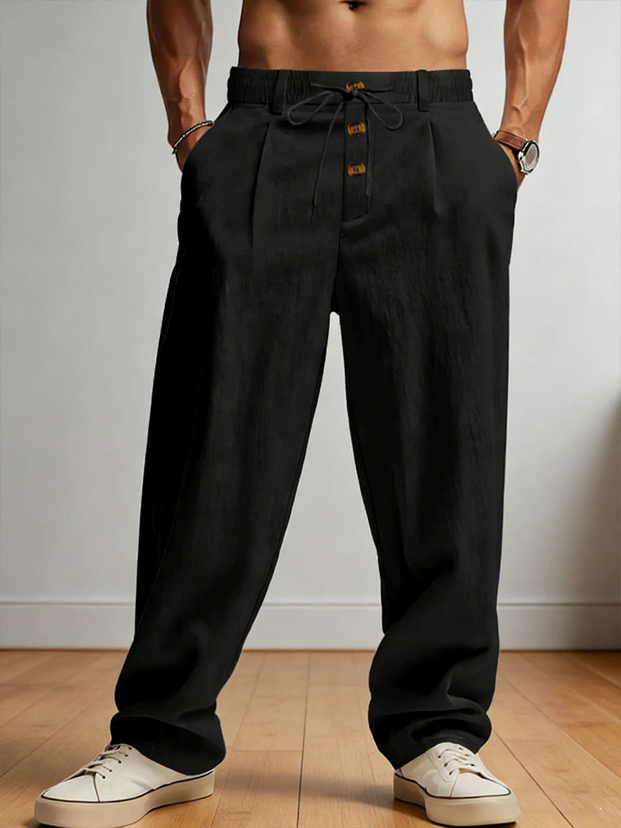 Men's Solid Color Holiday Casual Pants
