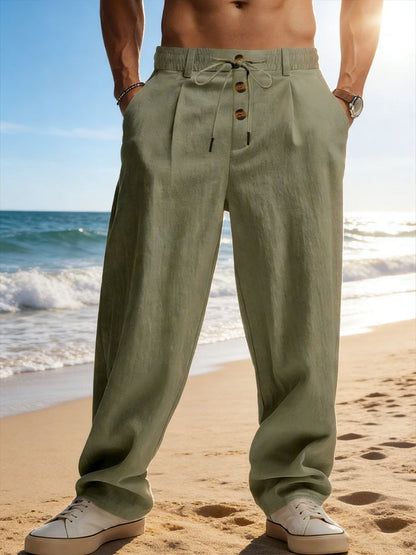 Men's Solid Color Holiday Casual Pants