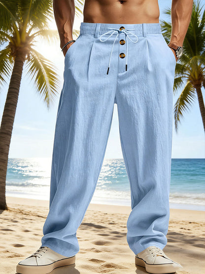 Men's Solid Color Holiday Casual Pants