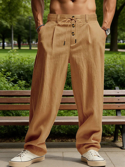 Men's Solid Color Holiday Casual Pants