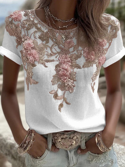 Women's Floral Printed T-shirt