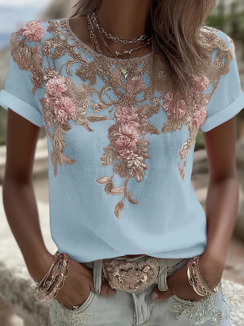 Women's Floral Printed T-shirt