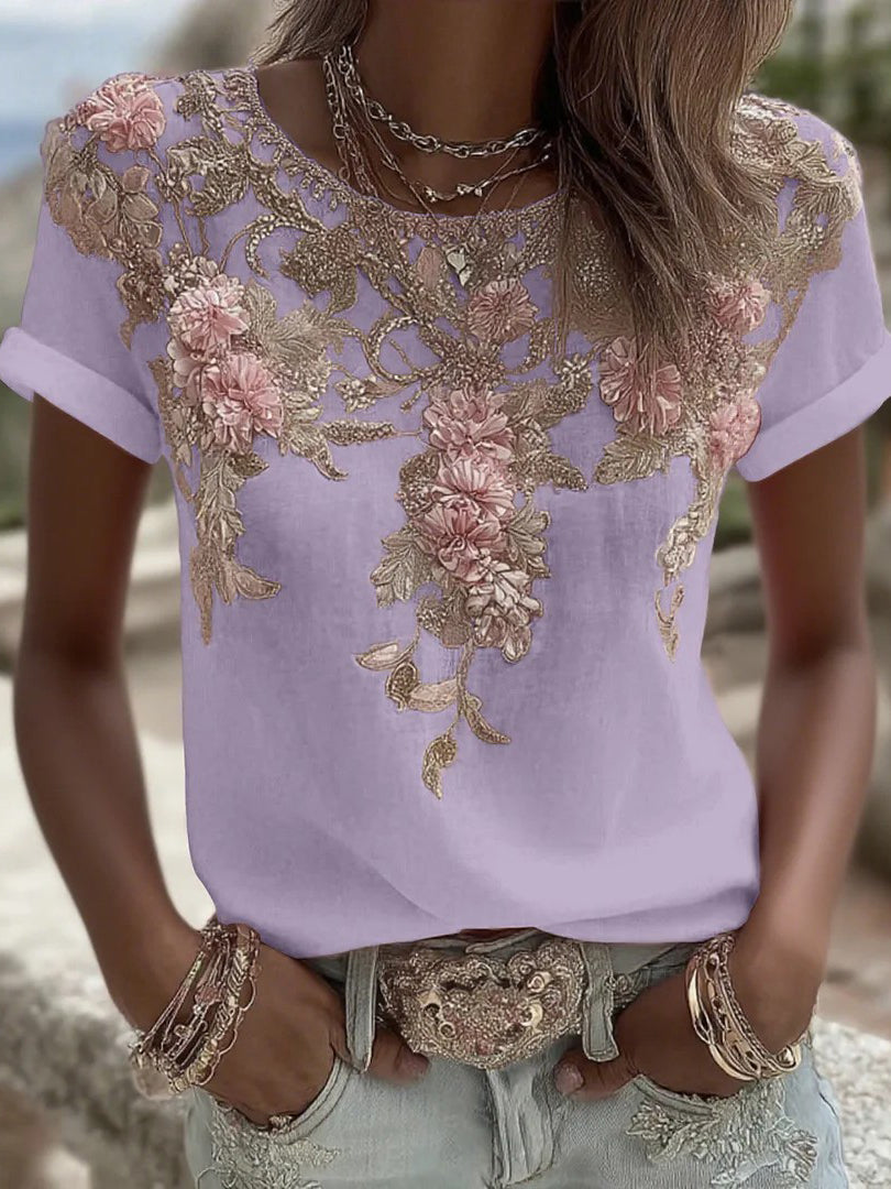 Women's Floral Printed T-shirt