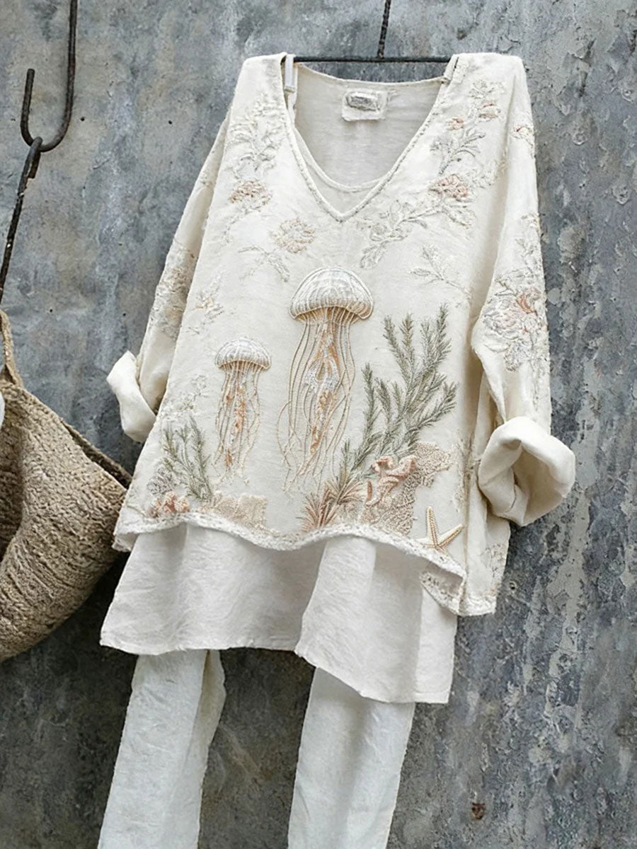 Women's Marine Animal Print Casual Top