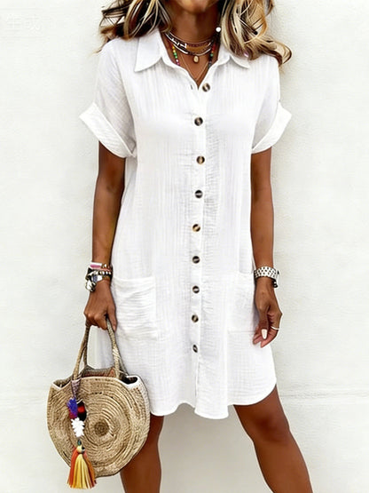 Women's Casual Elegant Mid-Length Shirt Dress